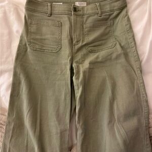 Green Wide-Leg Palmer Pants